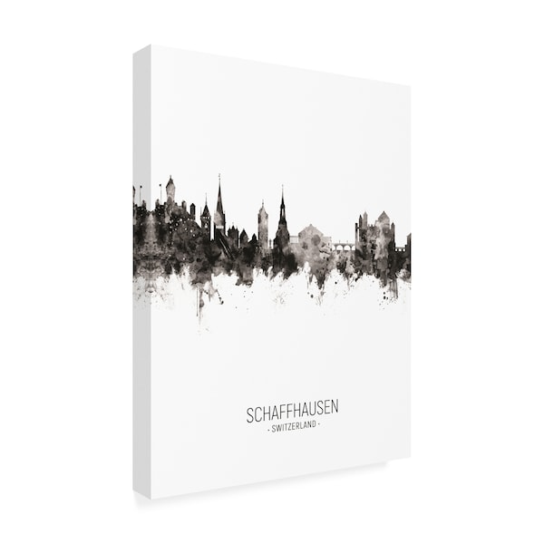 Michael Tompsett 'Schaffhausen Switzerland Skyline Portrait II' Canvas Art,35x47